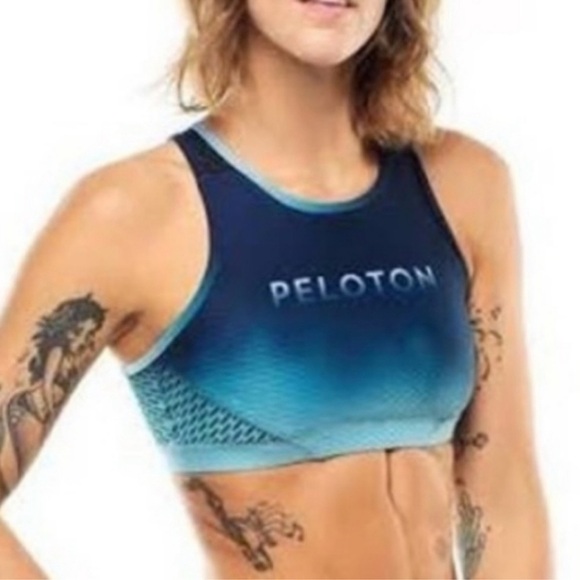 Peloton x WITH Stripe Fade high Neck Sports Bra